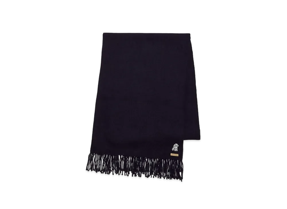 UNDERCOVER The Shepherd Fringed Cashmere Stole "Dark Navy"