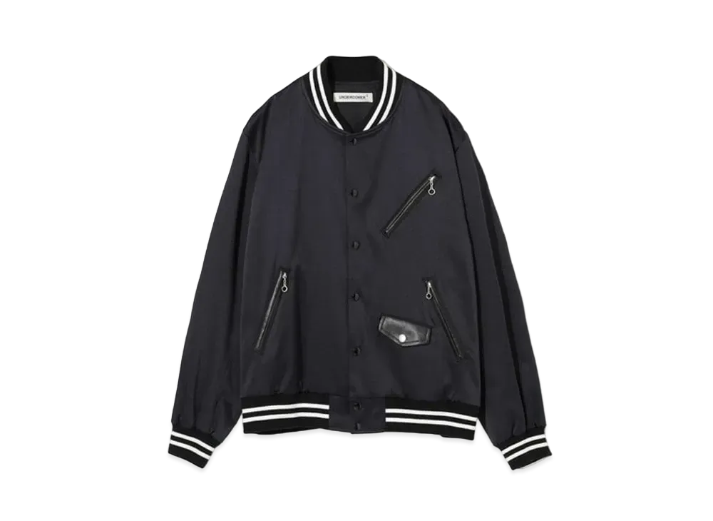 UNDERCOVER Satin Stadium Jacket "Black"
