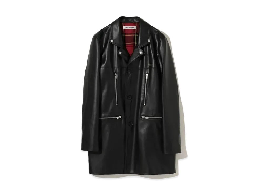 UNDERCOVER Synthetic Leather Half Coat "Black"