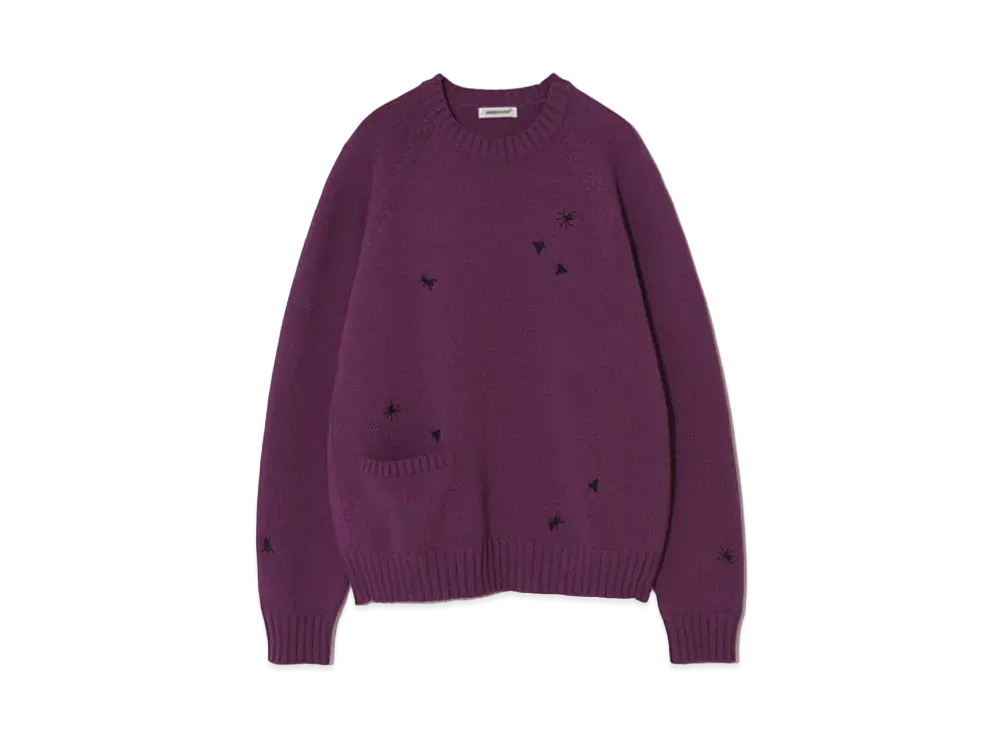 UNDERCOVER Polyester Cotton Knit Pullover "Purple"