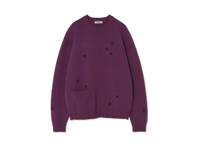 UNDERCOVER Polyester Cotton Knit Pullover "Purple"