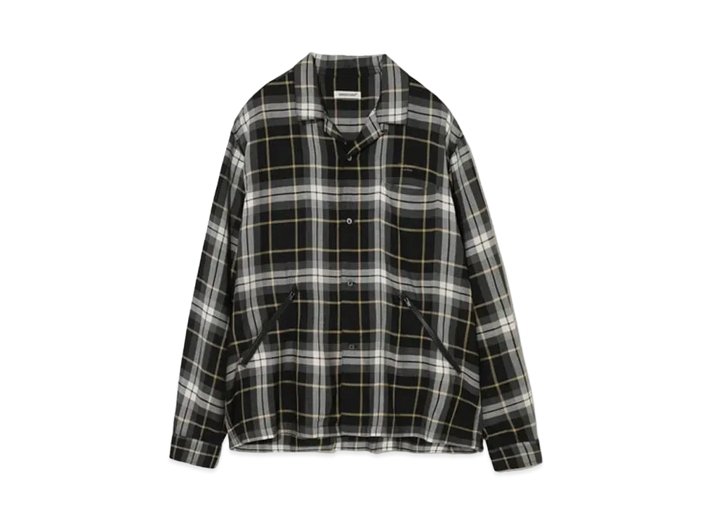 UNDERCOVER Rayon Open Collar Shirt "Black CK"