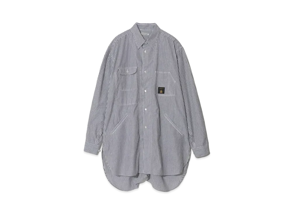 UNDERCOVER Cotton Work Mix Long Shirt "Black ST"
