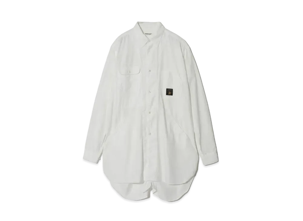 UNDERCOVER Cotton Work Mix Long Shirt "White"