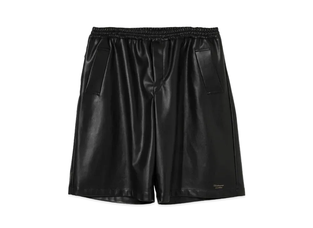 UNDERCOVER Synthetic Leather Short Pants "Black"