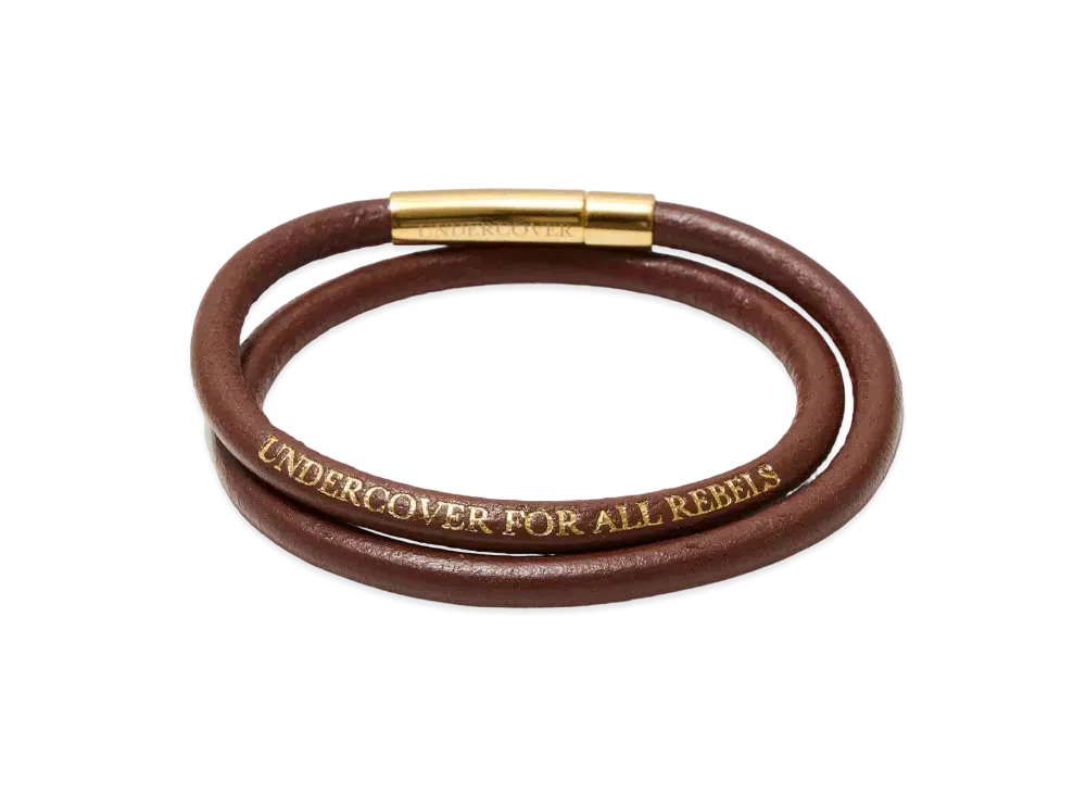 UNDERCOVER Cowhide Leather Bracelet "Brown"