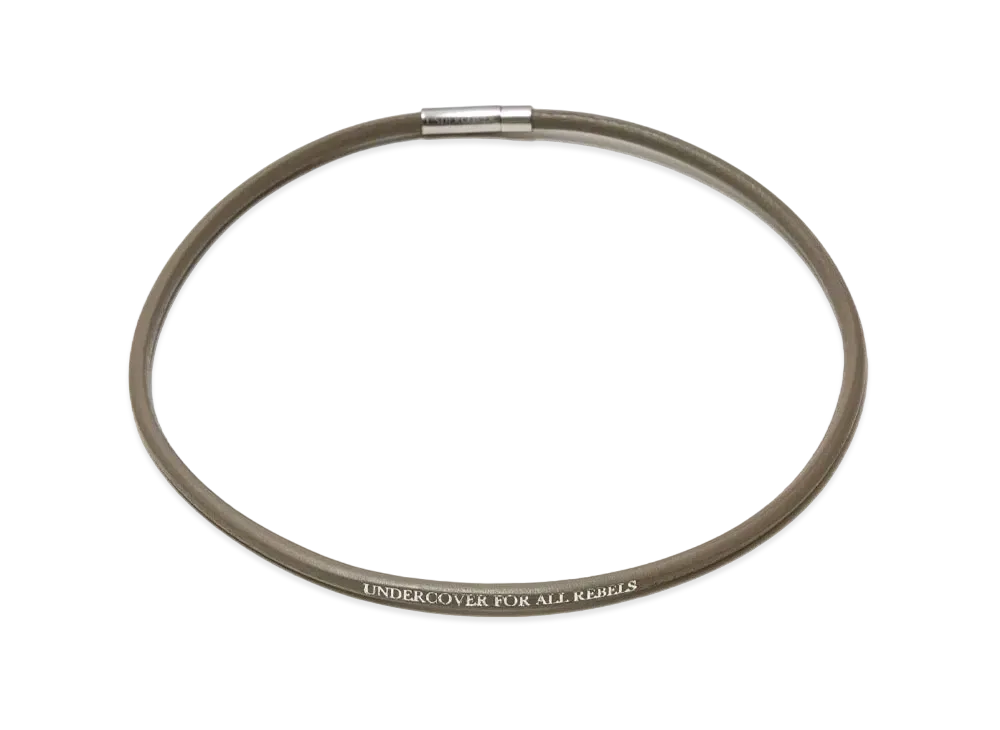UNDERCOVER Cowhide Leather Necklace "Gray"