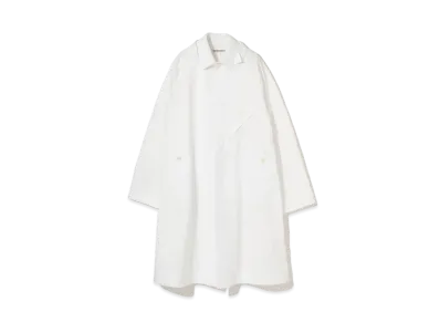 UNDERCOVER Cotton Stainless Steel Collar Coat "White"