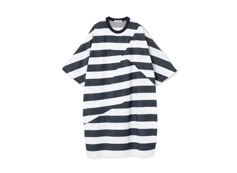 UNDERCOVER Cotton x Polyester Big T-Shirt "Navy Border"