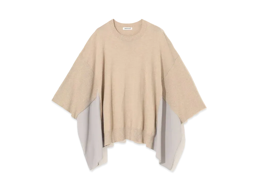 UNDERCOVER Silk Blend Cotton Knit Pullover "Gray Beige"