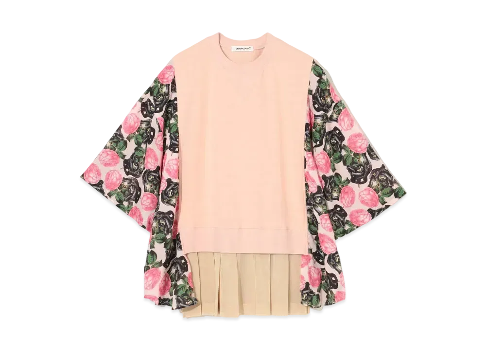 UNDERCOVER Rayon Shirt Switching Cotton Pullover "Pink"