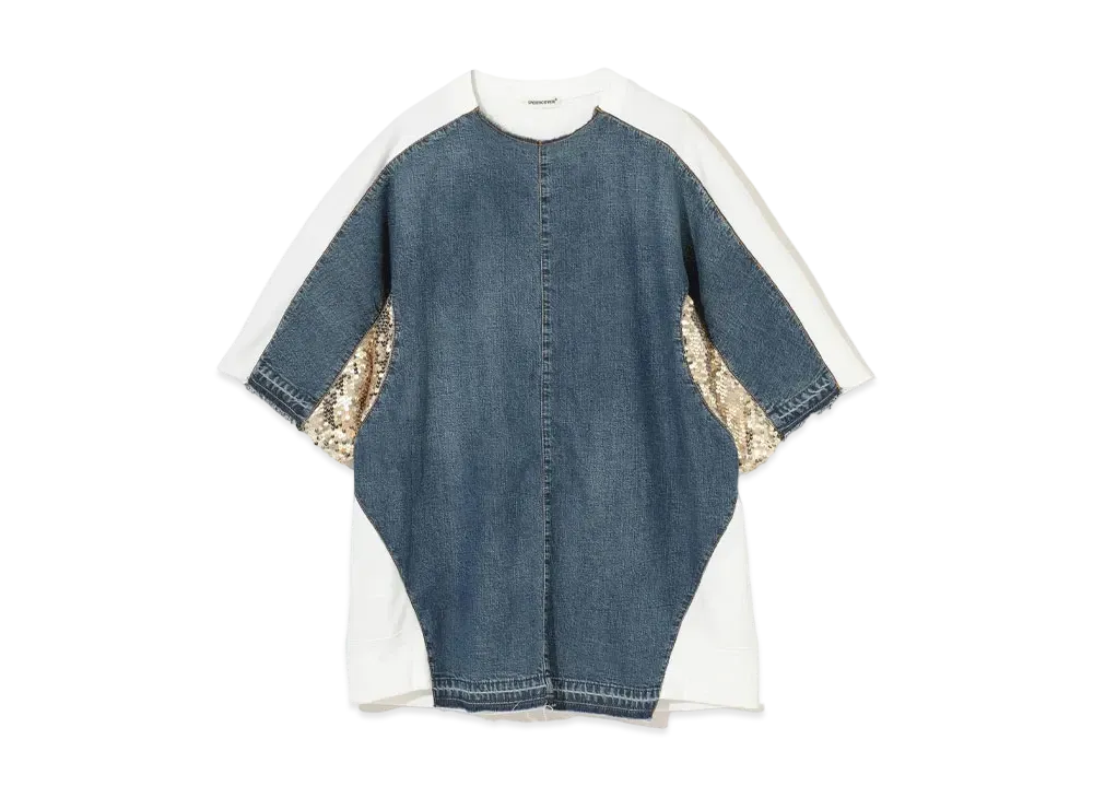 UNDERCOVER Denim Switching Cotton Pullover "Indigo"