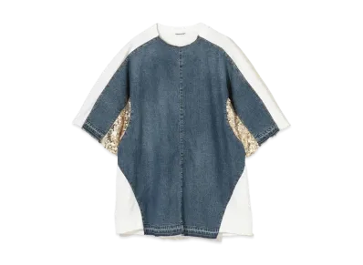 UNDERCOVER Denim Switching Cotton Pullover "Indigo"