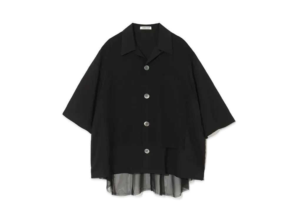 UNDERCOVER Rayon Open Collar Shirt "Black"