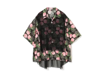 UNDERCOVER Chiffon Layer Rayon Shirt "Black Base"