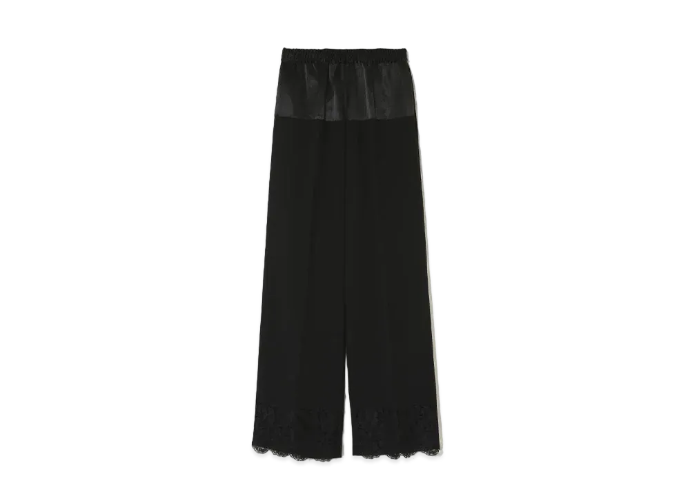 UNDERCOVER Lace Switching Triacetate Easy Pants "Black"