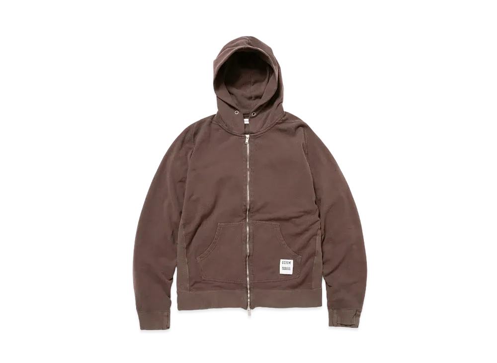 UNDERCOVER OZISM x Nonnative Monk Full Zip Hoody Cotton Paper Sweat Overdyed "Brown"