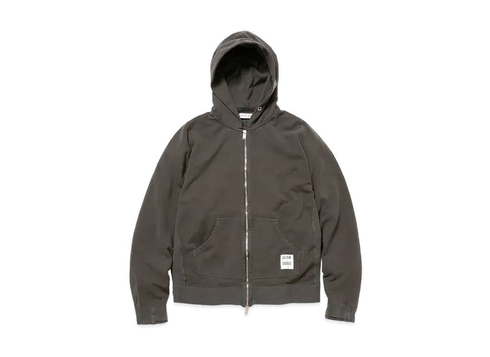 UNDERCOVER OZISM x Nonnative Monk Full Zip Hoody Cotton Paper Sweat Overdyed "Charcoal"