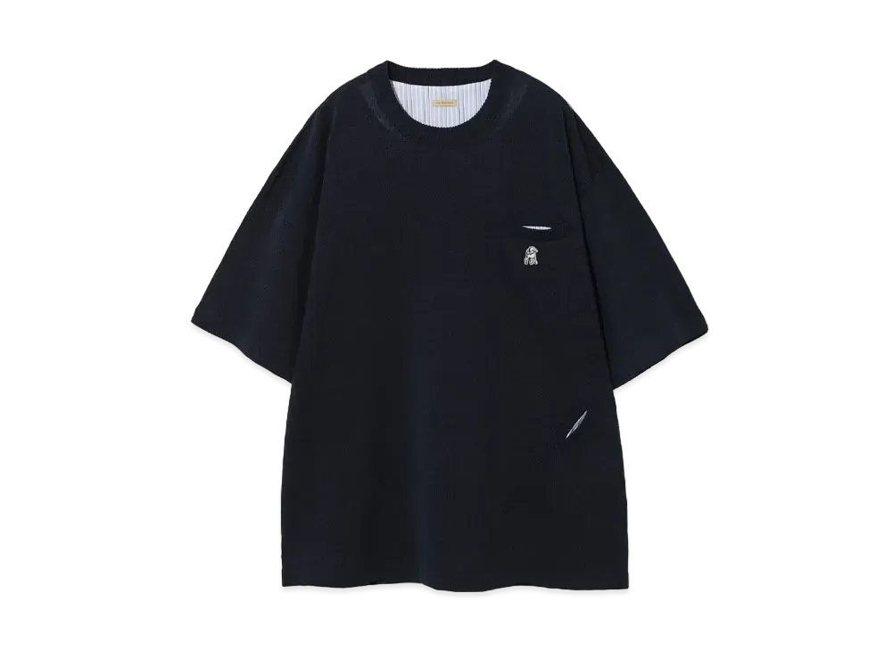 UNDERCOVER The Shepherd Japanese Paper Blend Polyester Knit Pullover "Navy"