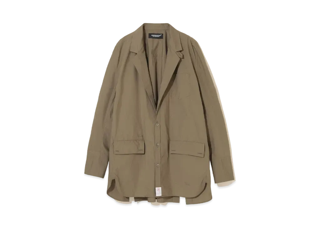 UNDERCOVER 24SS Cotton Typewriter Shirt Custom Jacket "Gray Khaki"