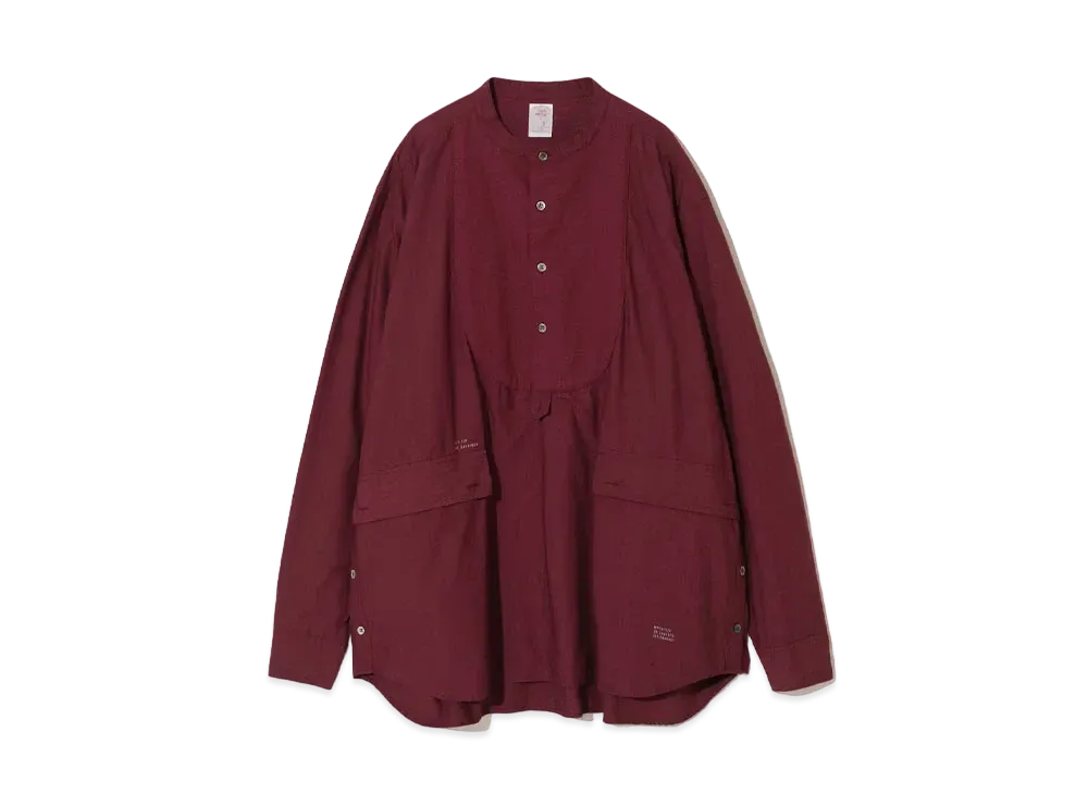 UNDERCOVER 24SS Cotton Typewriter Bottom Shirt "Bordeaux"