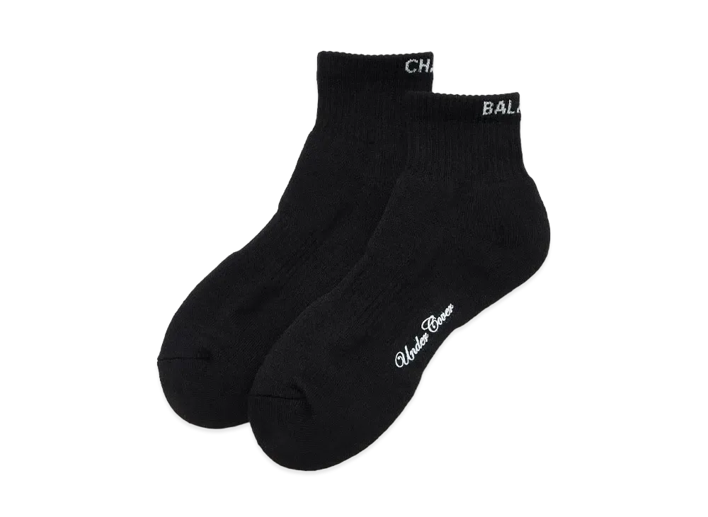 UNDERCOVER 24SS Cotton Blend Short Socks "Black"