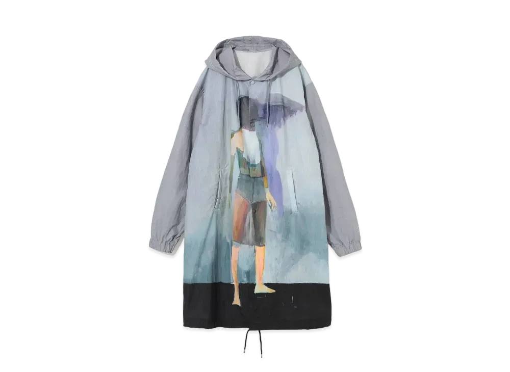 UNDERCOVER Nylon Long Coach Jacket "Gray Base"