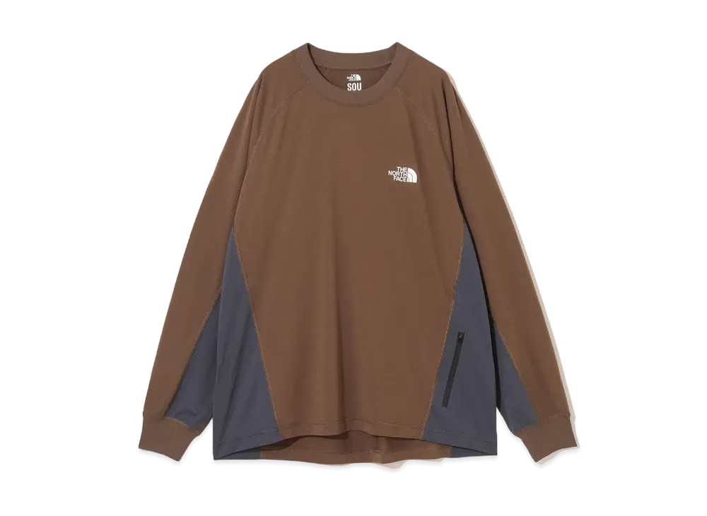 UNDERCOVER x THE NORTH FACE SOUKUU SEASON 2 Trail Run Long Sleeve Tee "Periscope Gray/Dark Earth Brown"