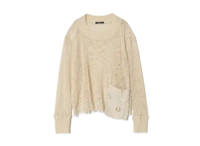 UNDERCOVER Cotton Net Pullover "Ivory"