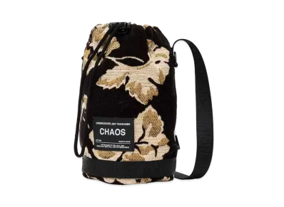 UNDERCOVER Velvet Woven Shoulder Drawstring Bag "Black Base"