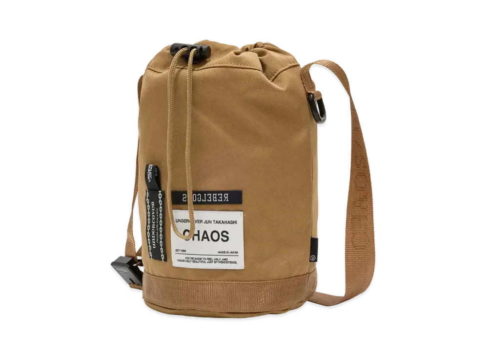 UNDERCOVER Nylon Shoulder Drawstring Bag "Beige"