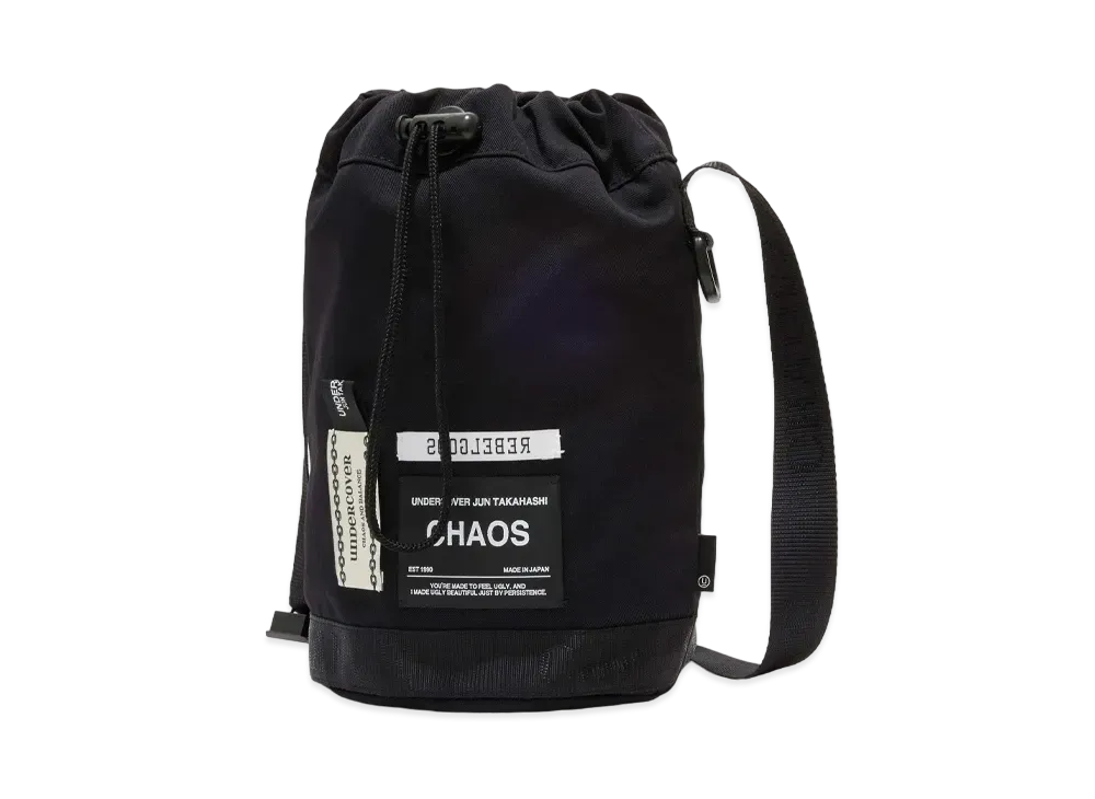 UNDERCOVER Nylon Shoulder Drawstring Bag "Black"