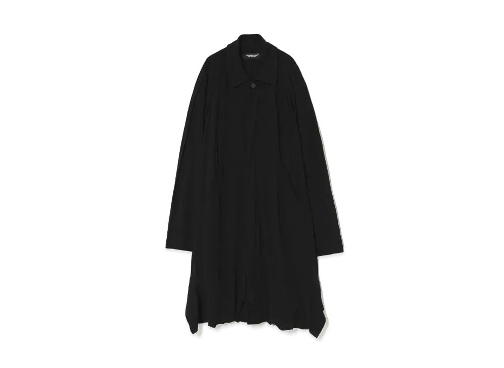 UNDERCOVER Cotton T-Shirt Custom Stainless Steel Collar Coat "Black"