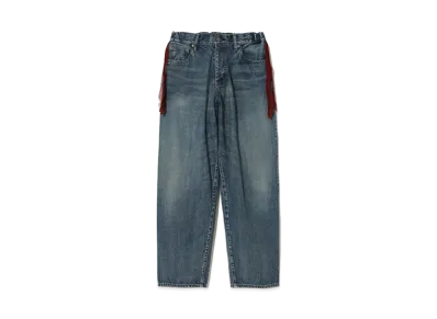 UNDERCOVER Wide Denim Pants With Fringes "Light Blue Indigo"