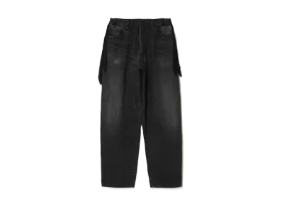 UNDERCOVER Wide Denim Pants With Fringes "Black"