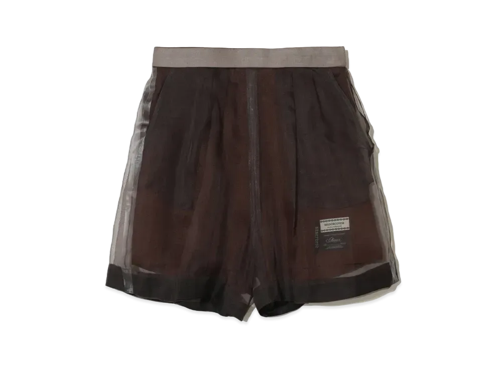 UNDERCOVER Silk Organdy Two-Piece Short Pants "Brown"