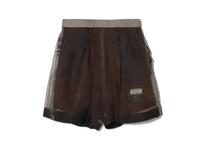UNDERCOVER Silk Organdy Two-Piece Short Pants "Brown"