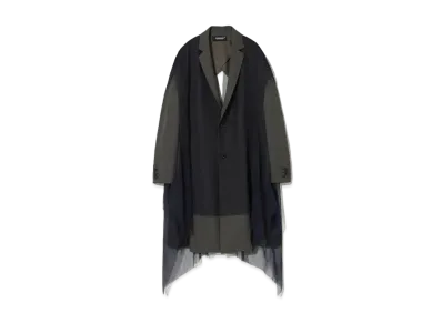 UNDERCOVER Wool Blend Herringbone Jacket "Gray Beige"