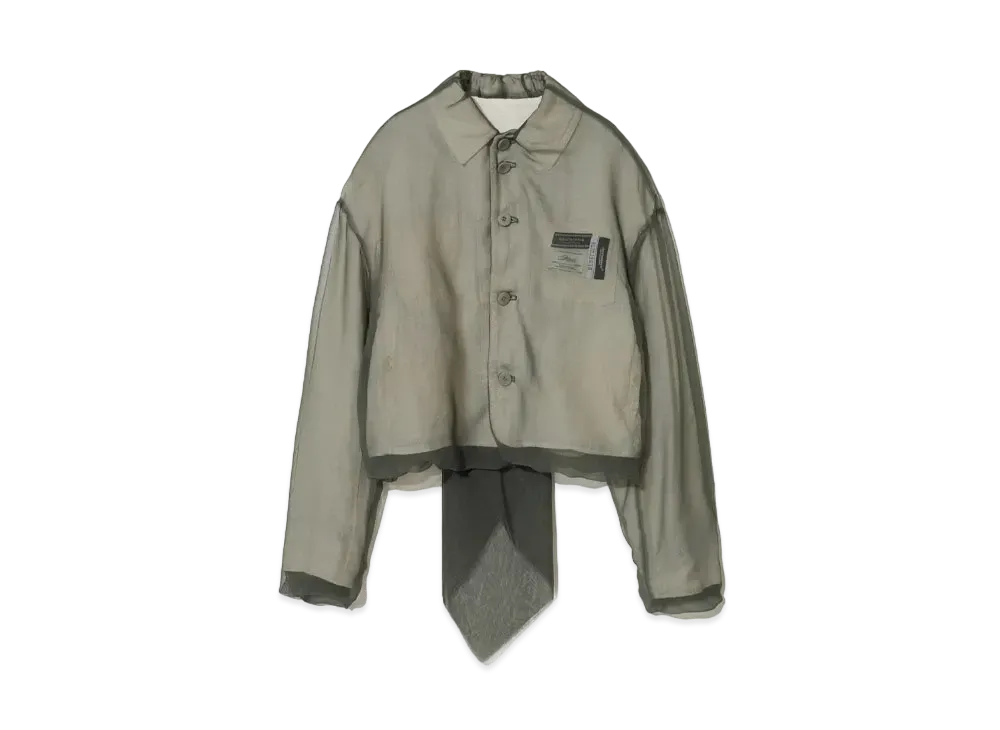 UNDERCOVER Organdy Overlay Linen Jacket "Ivory"