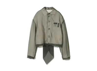 UNDERCOVER Organdy Overlay Linen Jacket "Ivory"