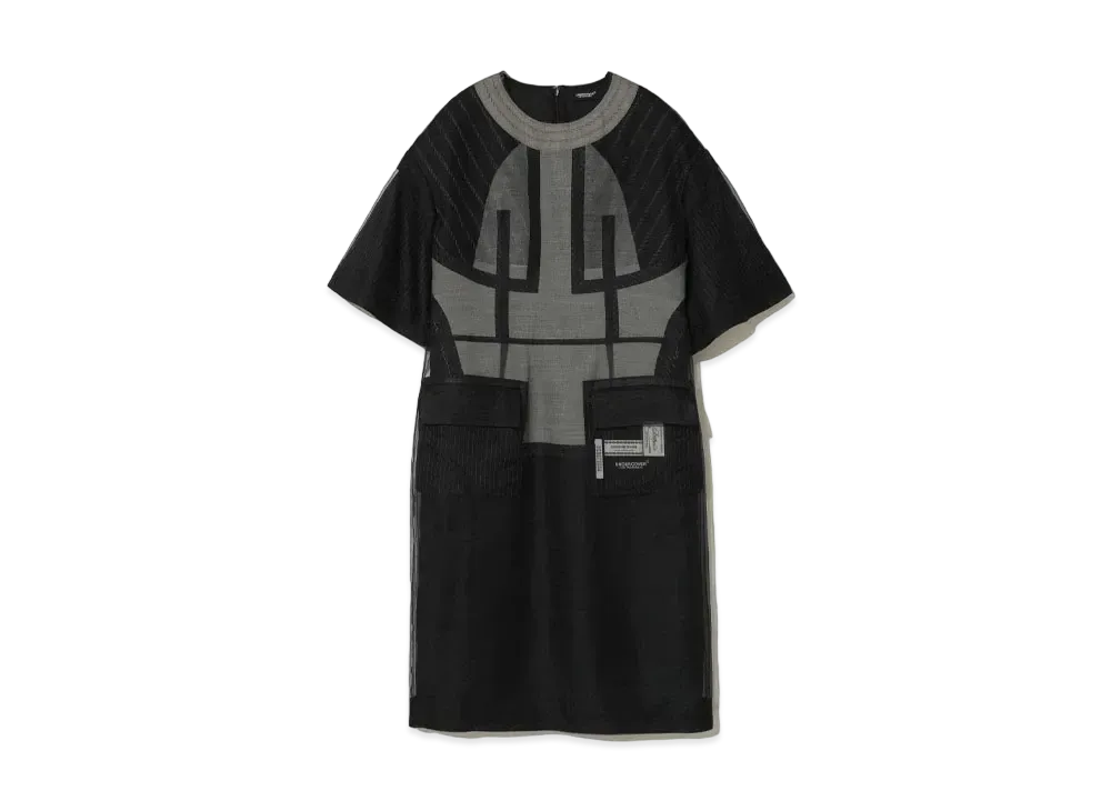 UNDERCOVER Silk Organdy Dress "Black"