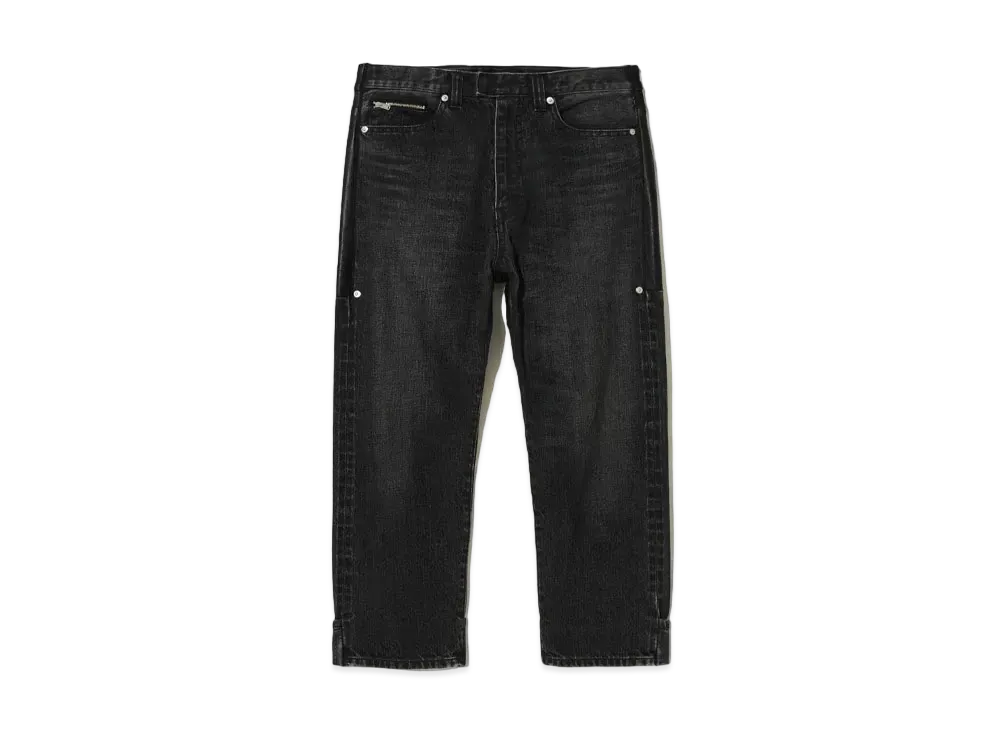 UNDERCOVER Cowhide Leather Switching Denim Pants "Black"
