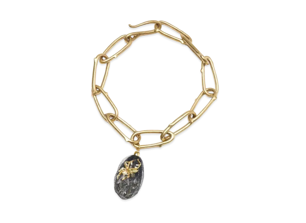 UNDERCOVER Brass Thorns Necklace "Black"