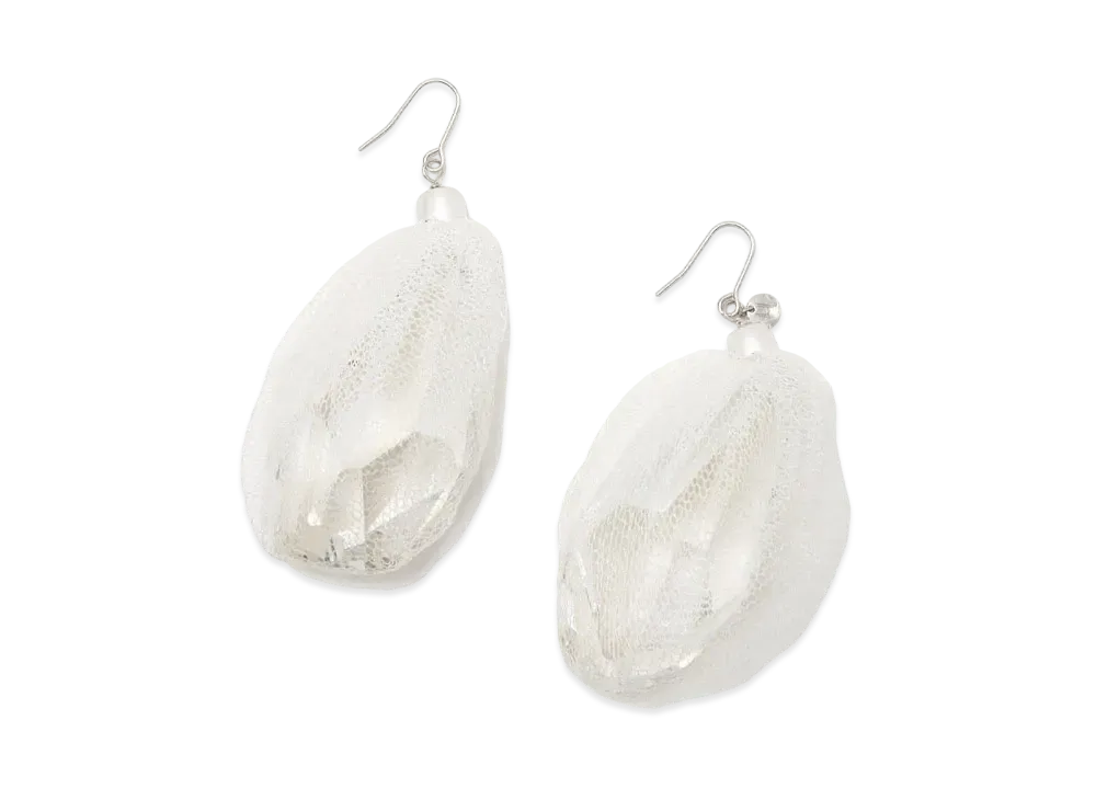 UNDERCOVER Silk Tulle Swarovski Pierce "White"