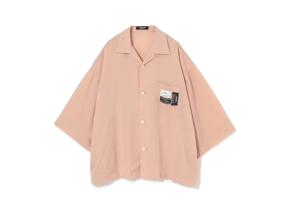UNDERCOVER Rayon Open Collar Big Shirt "Pink Beige"