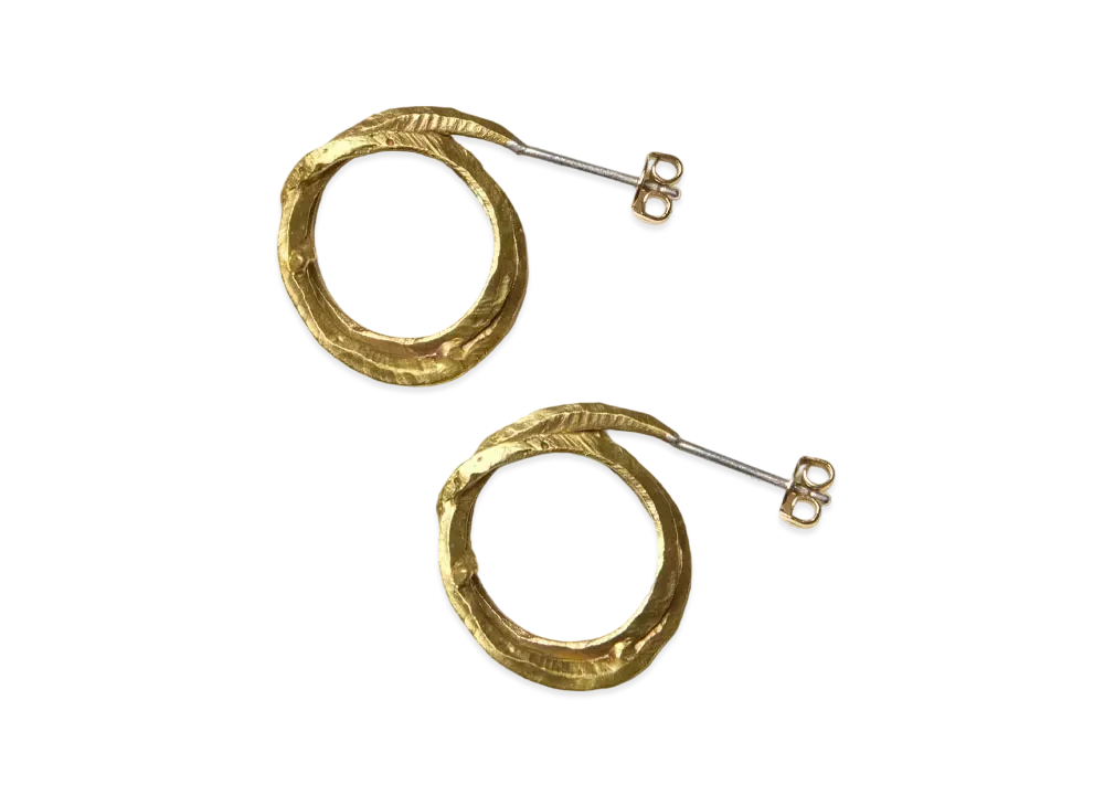UNDERCOVER x noguchi BIJOUX Brass Hoop Earrings "Gold"
