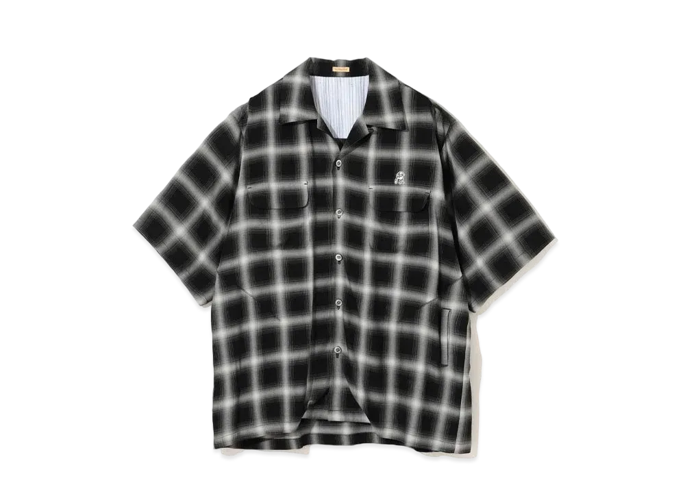 UNDERCOVER Rayon Open Collar Shirt "Black CK"