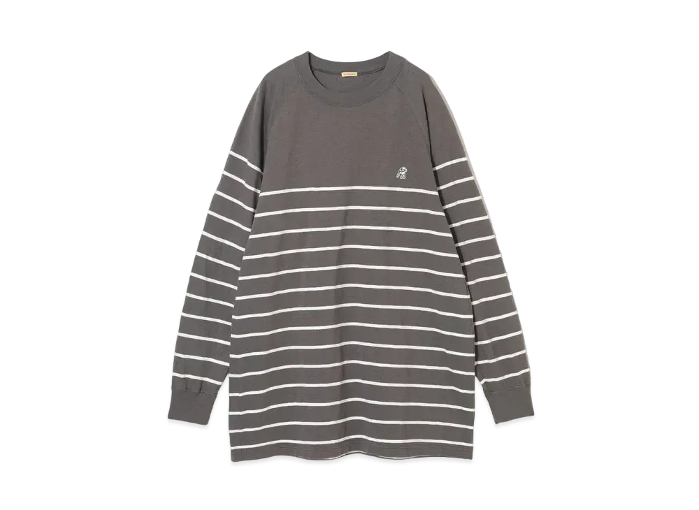 UNDERCOVER Cotton Arrangement Border Long T-Shirt "Gray"