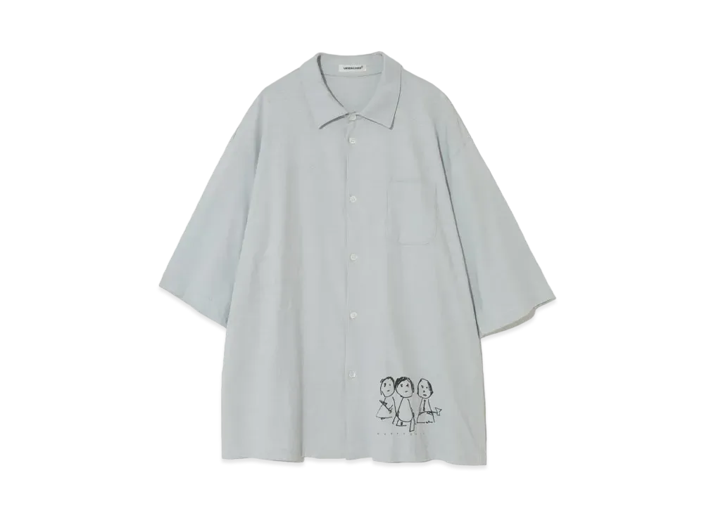 UNDERCOVER Cotton Jersey Shirt "Pale Blue"