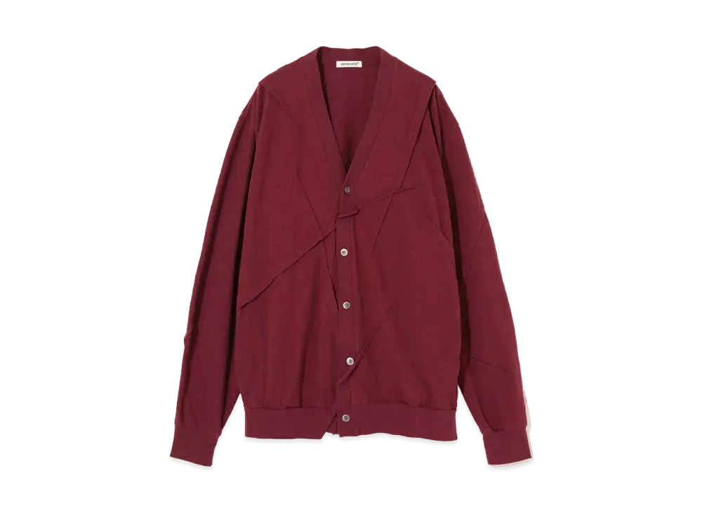 UNDERCOVER Cotton Jersey Cardigan "Bordeaux"